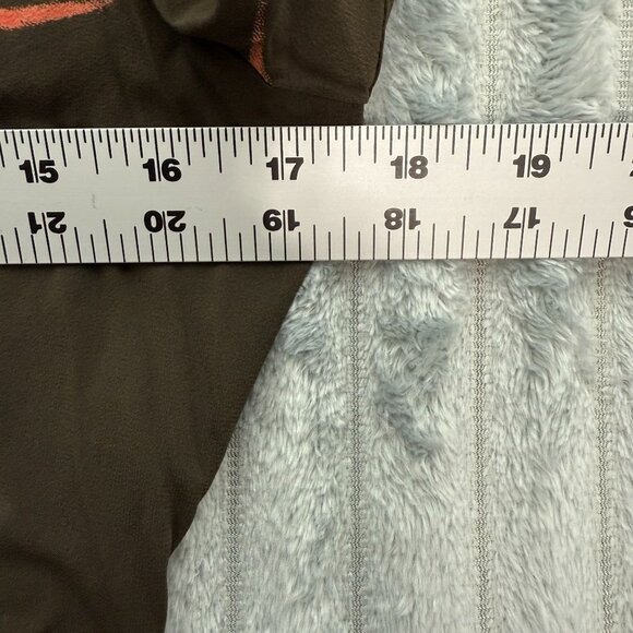 Tahari Top Womens 8 Silk Blend Floral Button Up Sheer Boho Flared Sleeves Brown - Picture 5 of 7